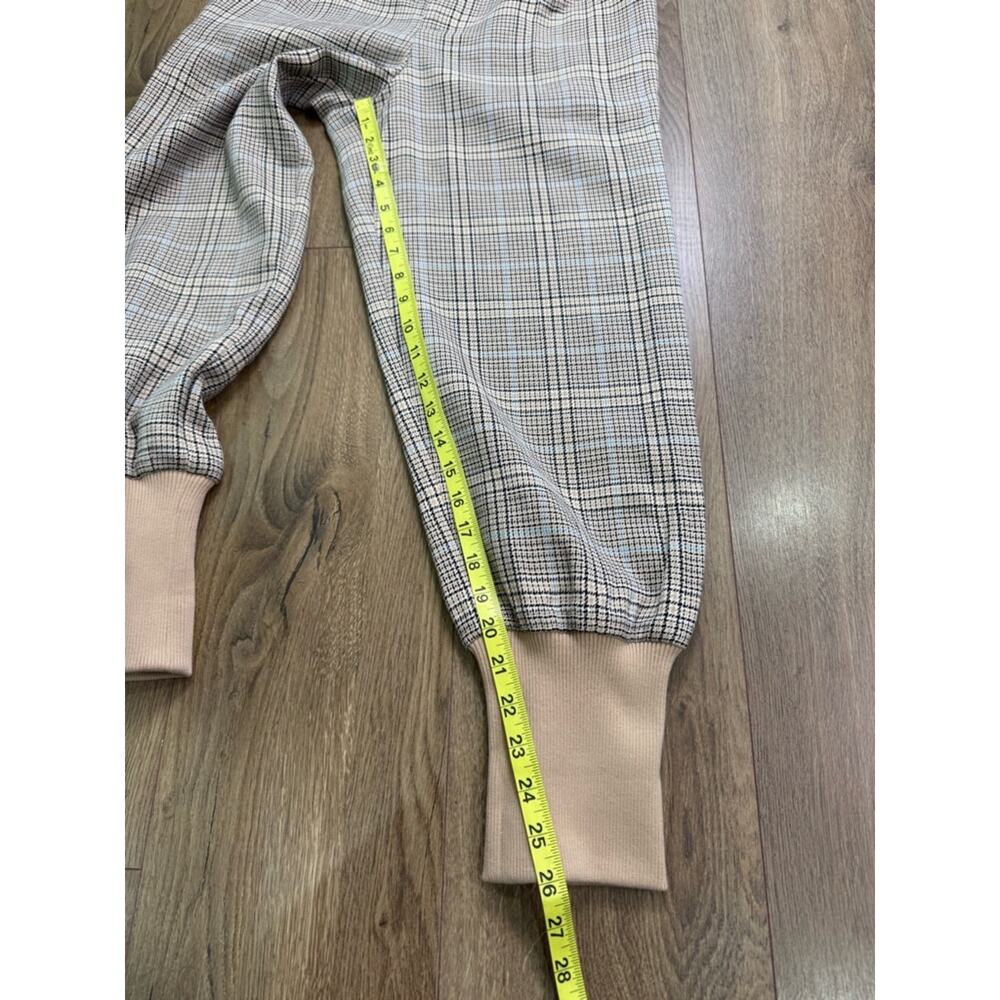 NWT Maeve By Anthropologie Boot Tuck Knit Trousers Plaid Brown Motif Size 4 - Picture 14 of 14